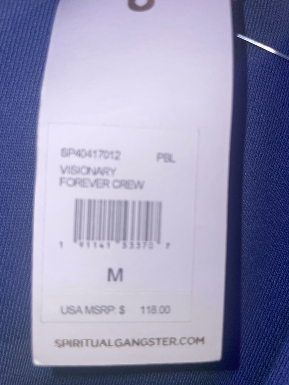 Spiritual Gangster Visionary forever crew Sweatshirt size M NWT - Picture 6 of 6